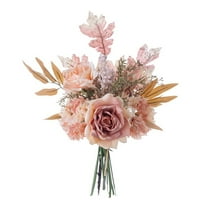 MAE Artificial Fake Flowers Plants Silk Flower Arrangements Wedding Bouquets Decorations Plastic Floral Table Centerpieces for Home Kitchen Garden Party Décor