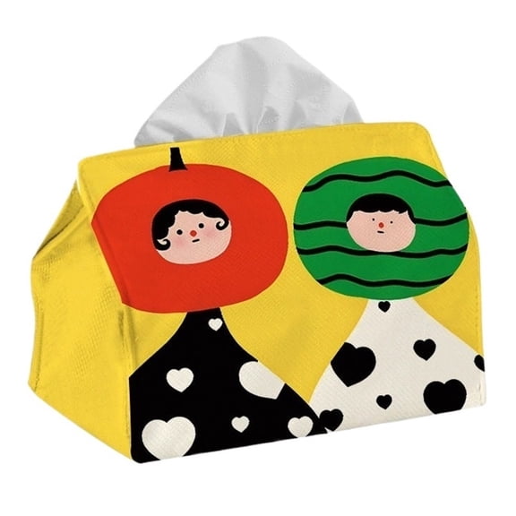 MAE Artistic Personalized Design Tissue Box Fabric Home Decor Storage for Dining Table Table-Top Tissue Dispenser