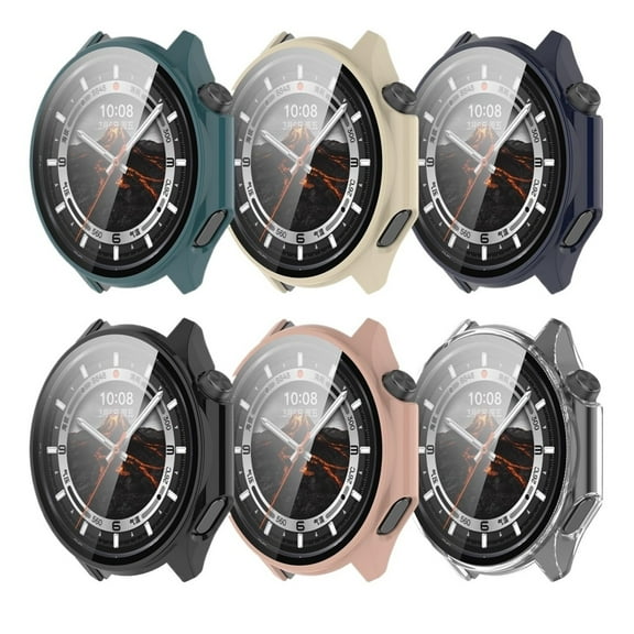 MAE Compatible with OnePlus Watch 3 Case & Oppo Watch X2 Case, PC Protective Case & Tempered Glass Film Screen Protector.
