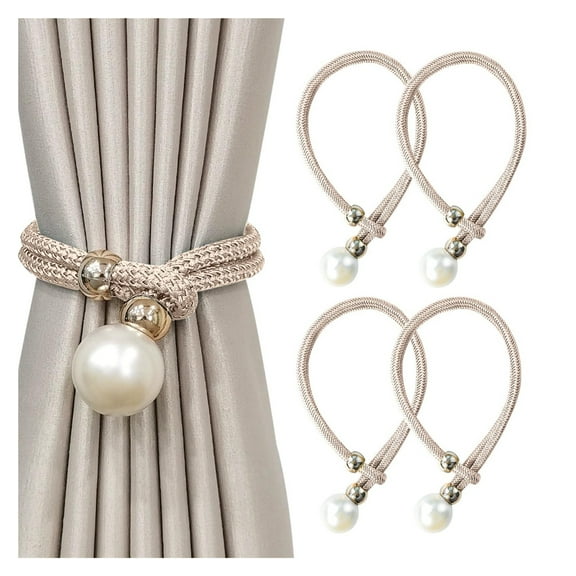 MAE Curtain Tie Backs,Big Pearl Curtain Straps Outdoor for Home and Office Decoration
