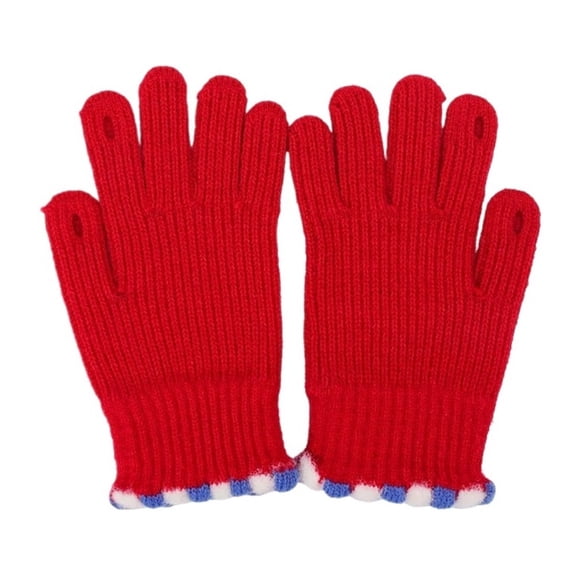 MAE Female Elastic Full Fingers Gloves Women Winter Mittens Solid Color Mittens Thicken Warm Gloves