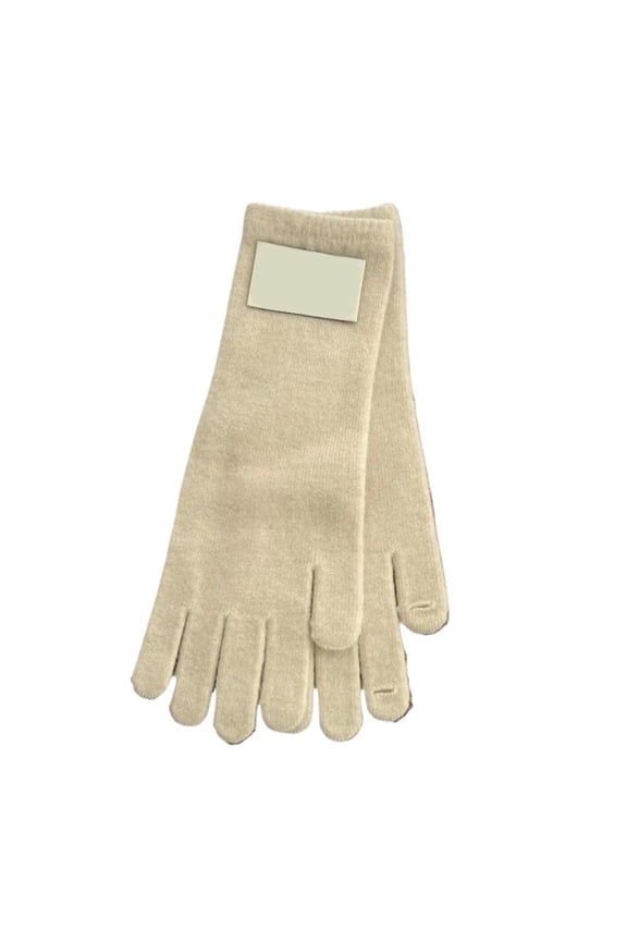 MAE Knitted Gloves Women's Lazy Style Cloth Label Versatile Winter Warm Solid Color 26.5*10CM