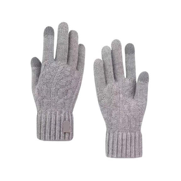 MAE Men's Warm Gloves Winter Touch Screen Plus Fleece Cold Warm Knitted Gloves