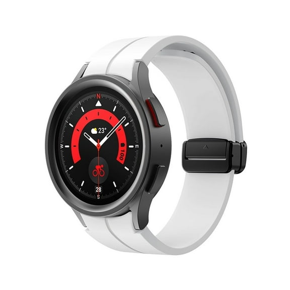 MAE No Gap Original Magnetic Band for Samsung Galaxy Watch 6 Classic 43 47mm/watch 7 6 5 4 FE 40 44mm Silicone strap for Watch 5pro