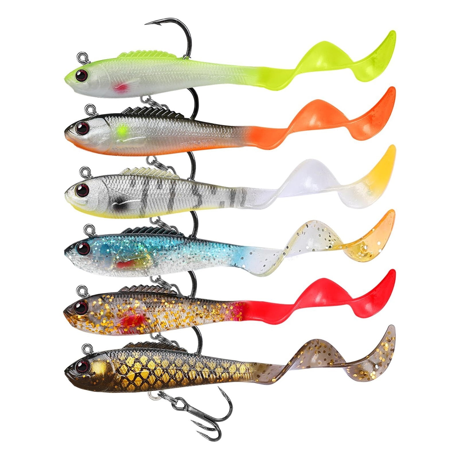 Leurre TYG Crappie Glide 5,5 Pouces - Swimbait Coulant - Crappie Candy Blanc