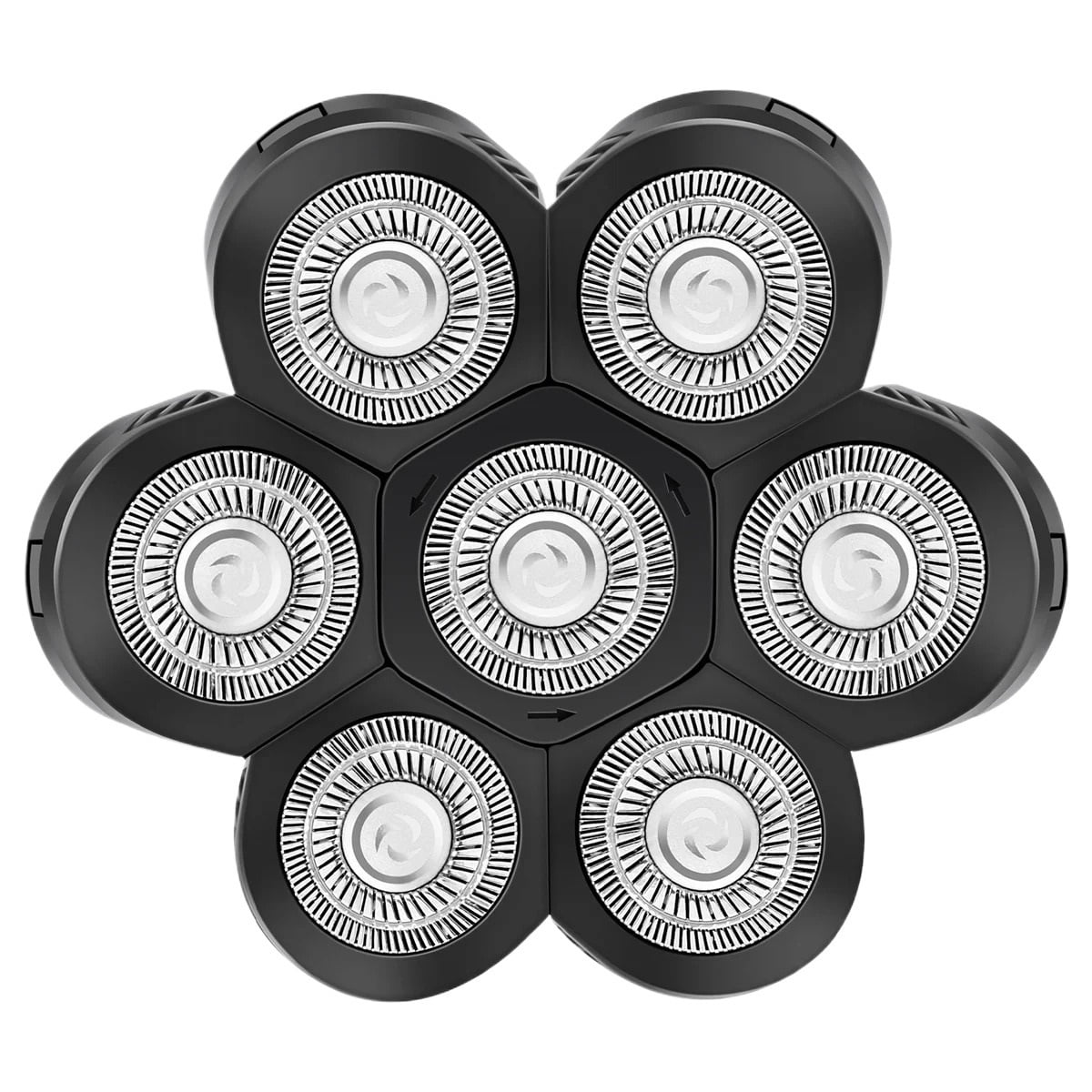 MAE Replacement Heads 7 Heads Head Shaver Bald Shaver Beard Electric ...