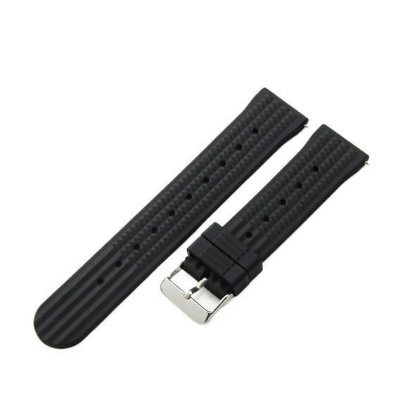 MAE Rubber Waffle Watch Band For Seiko Soft Rubber Watch Strap Waterproof Replacement Universal Watchbands