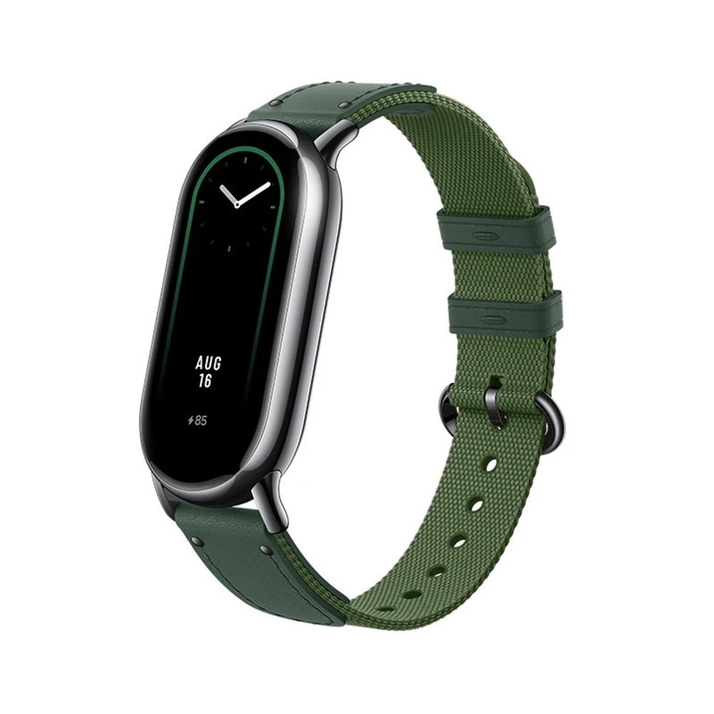 MAE Strap for Xiaomi Mi Band 9 8 Bracelet Fashion Leather Wristband.
