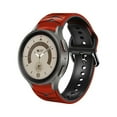 thumbnail image 1 of MAE Two-color Silicone Strap For Samsung Galaxy Watch 5 Pro FE/7/6/5/4 40mm 44mm No Gap Bracelet Belt Watch 6 Classic 47mm 43mm Band, 1 of 5