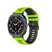 MAE Two-tone Silicone Strap For Samsung Galaxy Watch Ultra 47mm Band Breathable Bracelet Wristband.