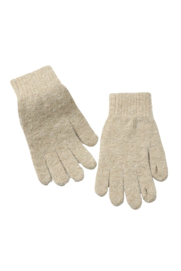 MAE Warm Solid Color Knitted Gloves for Adults Winter Outdoor Cycling Gloves Gift