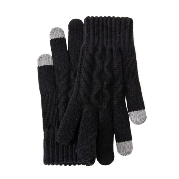 MAE Warm and Cold-proof Knitted Gloves Solid Color High-end Touch-screen Gloves Thickened and Velvet Riding Gloves