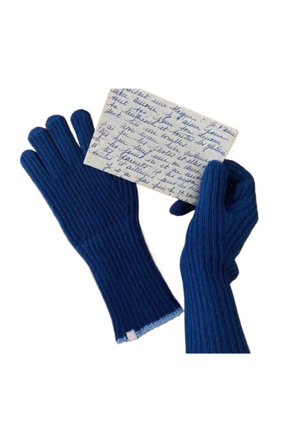 MAE Winter Cute Candycolor Split-Finger Gloves Women's Soft Cycling Warm