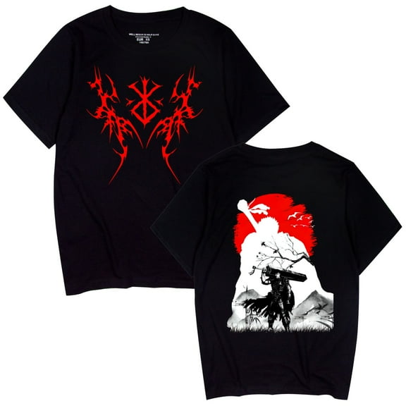 MAECKYRR Anime Berserk Cotton T-shirt Role Playing Round Neck T-shirt Unisex New T-shirt