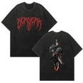thumbnail image 1 of MAECKYRR Anime Berserk Washed T-shirt Vintage Cotton Role Playing T-shirt Unisex New T-shirt, 1 of 6