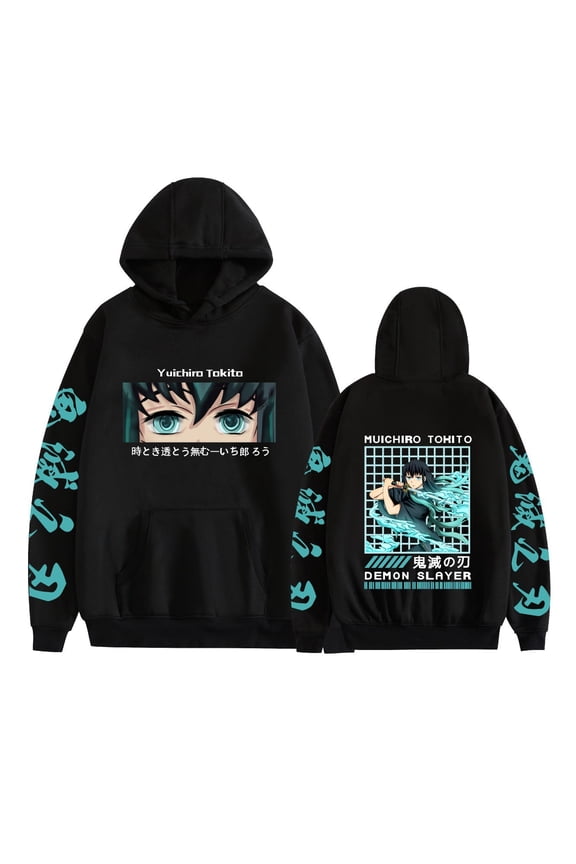 Anime Muichiro Tokito Hoodie Tokito Muichiro Harajuku Street Pullover Demon Slayer Hoodie