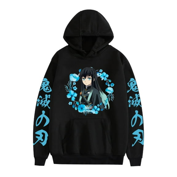 MAECKYRR Anime Muichiro Tokito Hoodie Tokito Muichiro Harajuku Street Pullover Demon Slayer Hoodie