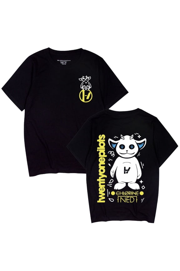 Twenty One Pilots Casual Cotton T-shirt Sheep Pattern Fun Rock Hip-Hop Classic Comfortable T-shirt Short Sleeve Shirt Top