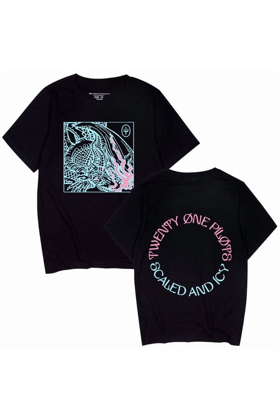 Twenty One Pilots Casual Cotton T-shirt Sheep Pattern Fun Rock Hip-Hop Classic Comfortable T-shirt Short Sleeve Shirt Top