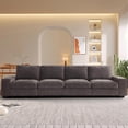 thumbnail image 1 of Karkanic 129" Modern Sofa Couch for Living Room with Large Storage Space Comfy Removable Chenille Cover Machine Washable Easy to Install(Darkgrey), 1 of 9