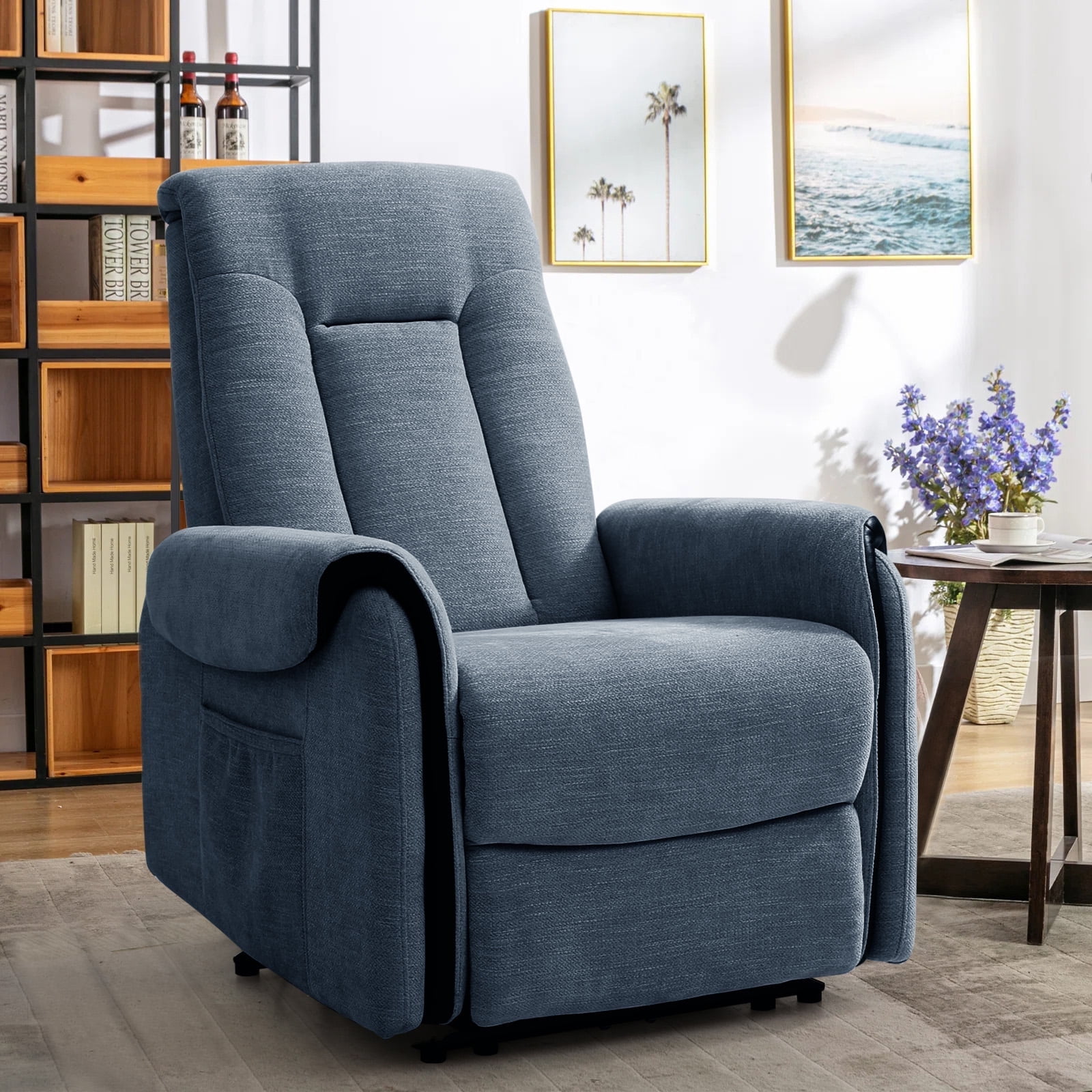 MAEVIS Reclining Massage Chair for Adults Chenille Fabric Single Air ...