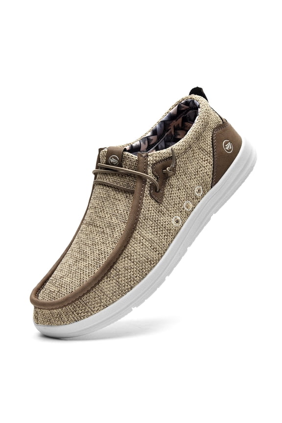 Men's Slip On Loafers | Arch Support Insole | Mens Walking Shoes | Comfortable Lightweight Mens Casual Loafers Brown Size 10