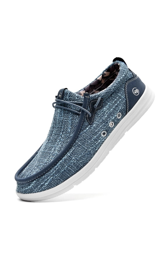 Men's Slip On Loafers | Arch Support Insole | Mens Walking Shoes | Comfortable Lightweight Mens Casual Loafers DeepBlue Size 11.5