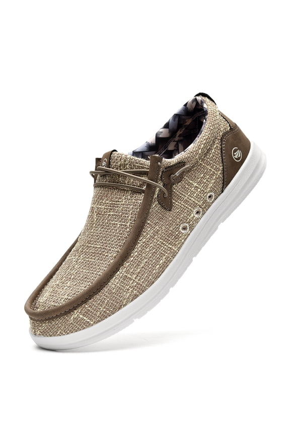 Men's Slip On Loafers | Arch Support Insole | Mens Walking Shoes | Comfortable Lightweight Mens Casual Loafers brown Size 12