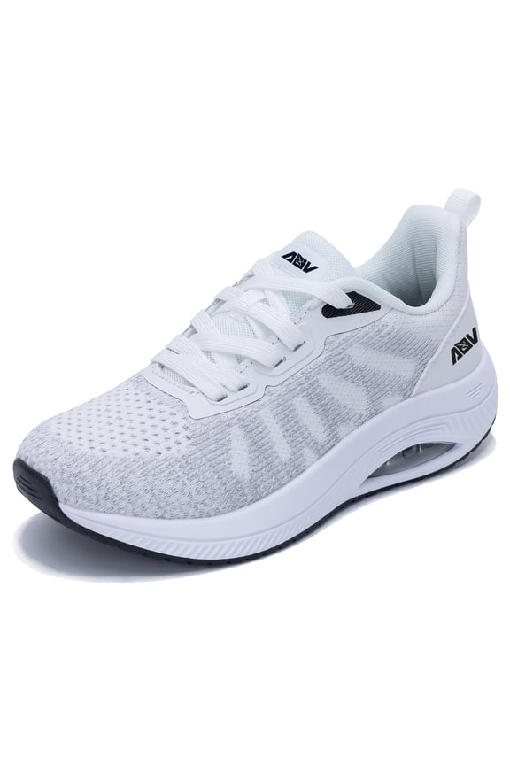 Women's Air Arch Support Walking Shoes Orthotic Tennis Sneakers for Plantar Fasciitis Nursing Work, White Size 11