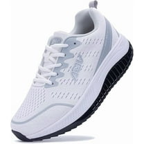 MAFEKE Womens Wide Walking Shoes Arch Support Orthotic Plantar Fasciitis Tennis Sneakers Wide Width Comfortable Breathable Shoe for Foot Pain Relief