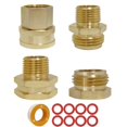 MAFERLIY 4 PCS Commonly Used Brass Garden Hose Set, 1/2" NPT To Garden