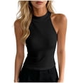 thumbnail image 1 of MAFYTYTPR Women's Halter Neck Ribbed Fitted Tank Tops Spring Summer Casual Tops for Everyday Wear 1PC S-XL, 1 of 6