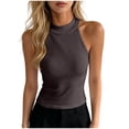 thumbnail image 1 of MAFYTYTPR Women's Halter Neck Ribbed Fitted Tank Tops Spring Summer Casual Tops for Everyday Wear 1PC S-XL, 1 of 6