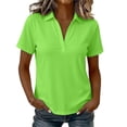thumbnail image 1 of MAFYTYTPR Women's Polyester Solid Lapel Polo Shirt Short Sleeve Spring Summer Casual Tops for Everyday Wear S-XXL, 1 of 8