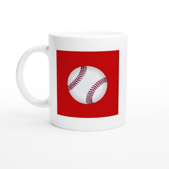 -MAG Home Run Baseball Mug Bold Red Spor oz Ceramic Mug Coffee Mug Baseball Fans Game Day Coffee Cup.