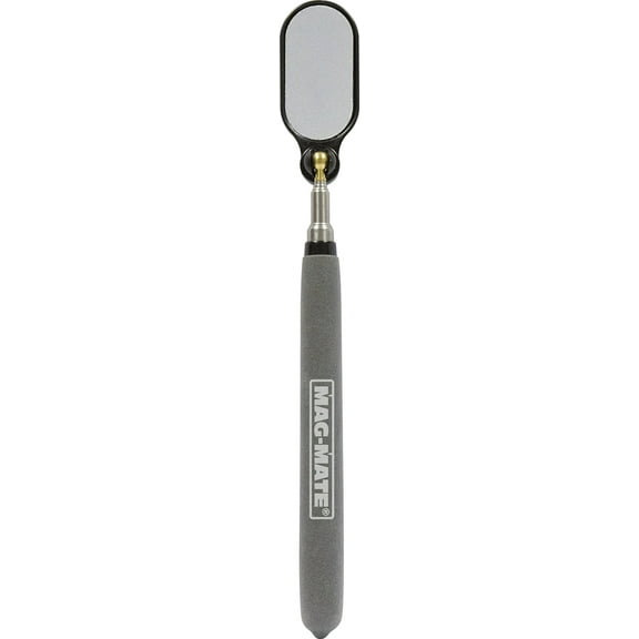 MAG-MATE IMS210 Oval Inspection Mirror, Stainless Steel Telescoping Mirror for FOD-Free Applications, 2” x 1" Length Extendable Mirror CA1