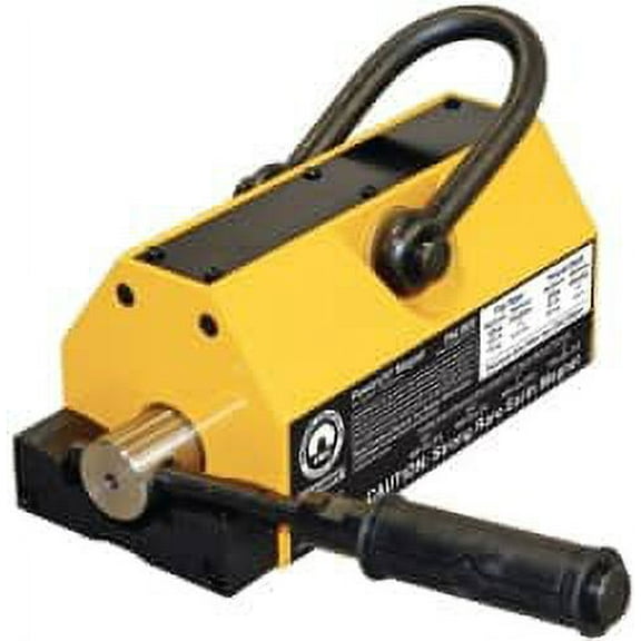 Mag-Mate 1,600 Lb Load Capacity, Magnetic Lifter 8-7/8" High x 4-7/8" Wide, 4" Head/Holder Diam, 2 Poles, For Use with Flat & Round Ferrous Metal