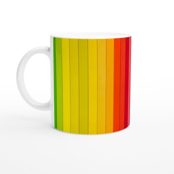 -MAG Vibrant Rainbow Stes Colorful Coffee Mug oz Ceramic Mug Rainbow Coffee Mug Aesthetic Sted Cup.