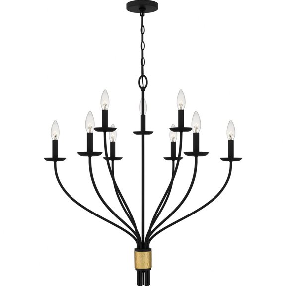 Quoizel Margaret 9-Light Matte Black Chandelier