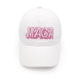 thumbnail image 1 of ACCEHUT Patriotic MAGA Baseball Hat, Cotton Embroidery, Adjustable, White, 1 of 6