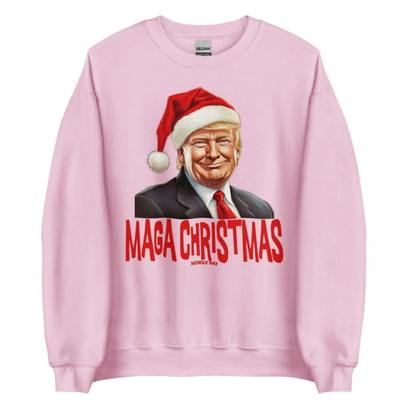 MAGA CHRISTMAS Unisex Sweatshirt copy (Light Pink, XL)