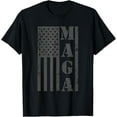 thumbnail image 1 of MAGA Flag Shirt Patriotic Gray Distressed American Flag T-Shirt, 1 of 3