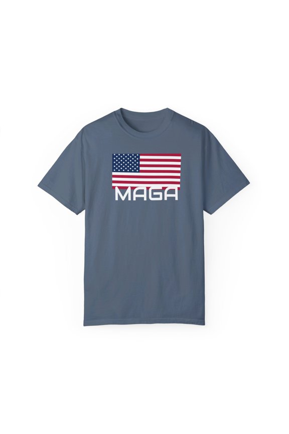 MAGA Garment-Dyed T-shirt, Comfortable Casual Top