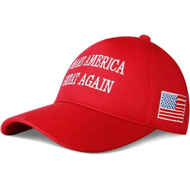MAGA Hat Make America Great Again Slogan with USA Flag Donald Trump 2024 Campaign Rally Adjustable Baseball Cap