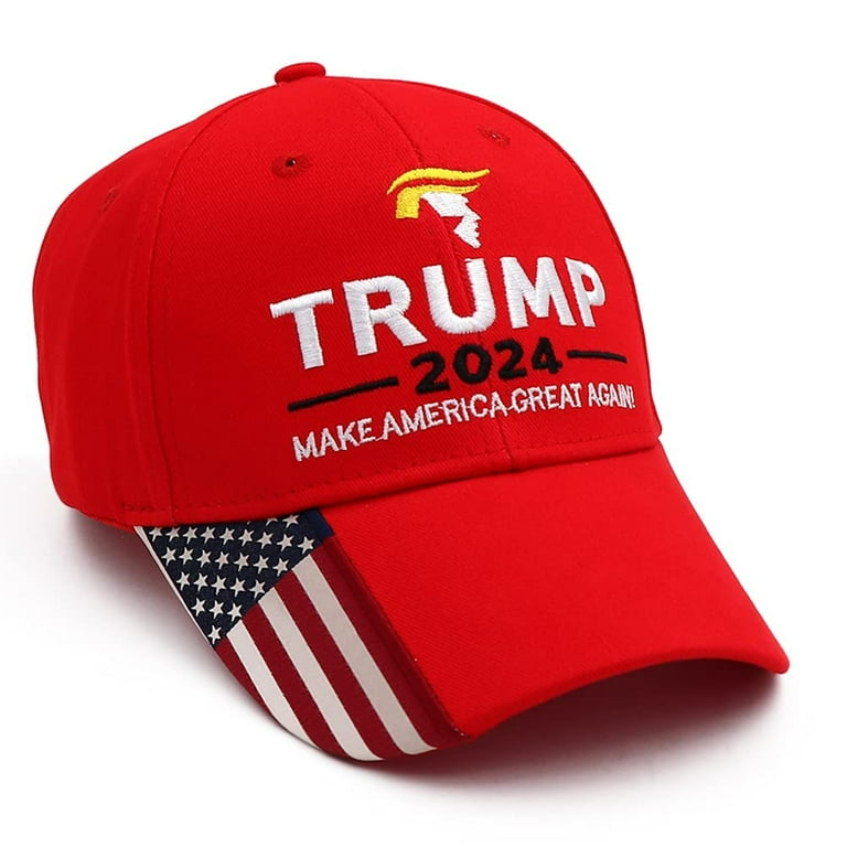 MAGA Hat Trump Hat Donald Trump 2024 Hat Make America Great Again Adjustable Baseball Cap with USA Flag for Women Men Walmart