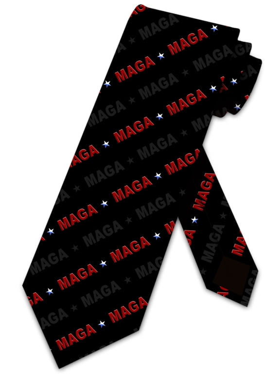 MAGA Stripe Ties Republican Necktie Patriotic Tie USA Neckties by Three Rooker