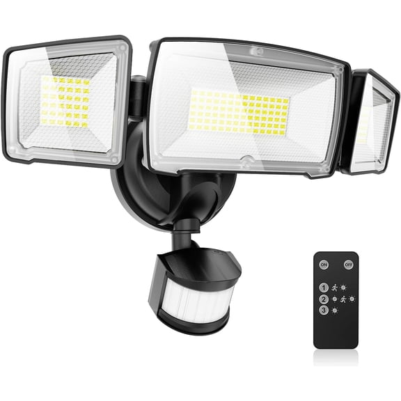 MAGAGUVU 100W Flood Lights Outdoor, 9000LM LED Security Light Motion Sensor Outdoor Lights, 6500K Daylight LED Flood Light with Remote Control, IP66 Waterproof Security Lights for Yard Gara Stadium
