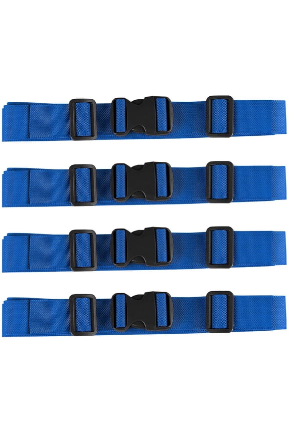 MAGARROW 65" × 1.5" Utility Straps with Buckle Adjustable, 4-Pack (Black (4-PCS))