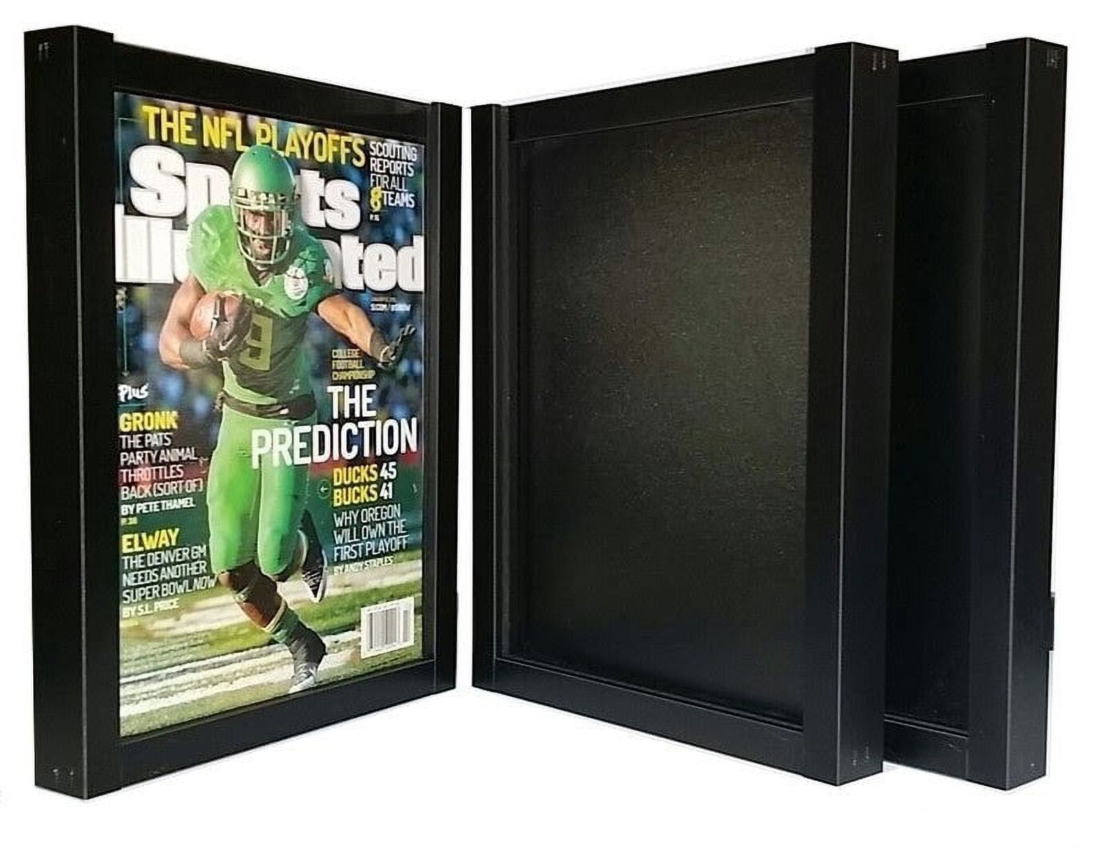 MAGAZINE SPORTS ILLUSTRATED DISPLAY FRAME CASE BLACK SHADOW BOX LOT OF