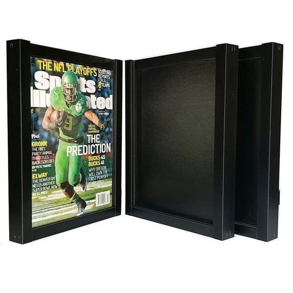 MAGAZINE SPORTS ILLUSTRATED DISPLAY FRAME CASE BLACK SHADOW BOX LOT OF 3